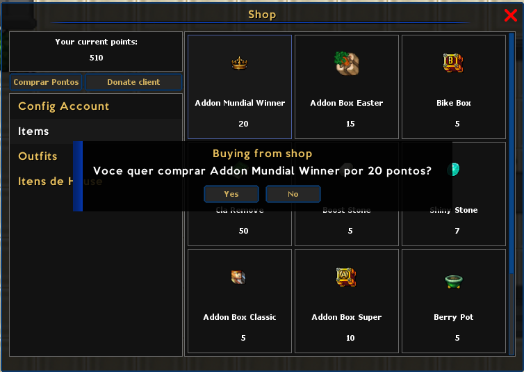 Confirmação de compra